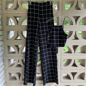 Fashion Nova 2 piece crop top and pants set